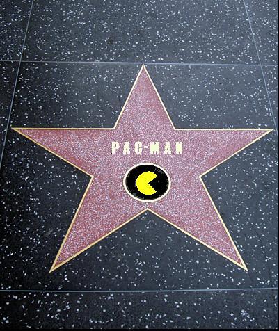 Walk Fame Star on Presenting  Pac Man Ottumwa  Iowa  Star  Walk Of Fame
